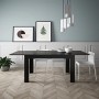Mobili Fiver, Tavolo allungabile Cucina, Easy, Frassino Bianco, 140 x 90 x 77 cm, Nobilitato, Made in Italy, Disponibile in Vari
