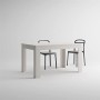 Mobili Fiver, Tavolo allungabile Cucina, Easy, Frassino Bianco, 140 x 90 x 77 cm, Nobilitato, Made in Italy, Disponibile in Vari