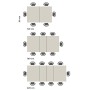 Mobili Fiver, Tavolo allungabile Cucina, Easy, Frassino Bianco, 140 x 90 x 77 cm, Nobilitato, Made in Italy, Disponibile in Vari