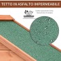 Outsunny Box Casetta Ripostiglio Porta Attrezzi da Giardino in Legno con Doppia Porta 89 x 50 x 190cm