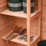 Outsunny Box Casetta Ripostiglio Porta Attrezzi da Giardino in Legno con Doppia Porta 89 x 50 x 190cm