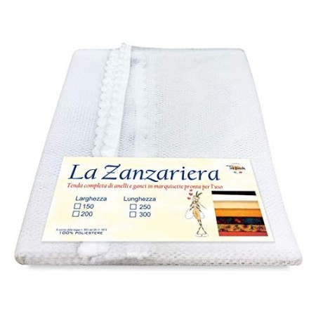 Tex family Tenda Rete ZANZARIERA da Esterno Giardino Balcone Unito Bianco - Cm. 150x250