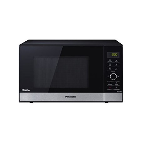 Panasonic NN-GD38HSSUG Forno a Microonde, 1000 W, 23 Litri, Nero, Banda Frontale Silver