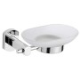 OGOMONDO Set Accessori da Bagno 5 Pezzi Cromo Vetro Satinato