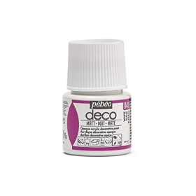 Pébéo 204041 - Colore Acrilico, tubetto da 45 ml, Bianco Opaco