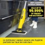 Kärcher SC 3 Upright EasyFix Lavapavimenti a Vapore - Tempo di Riscaldamento 0.5 Bar, Resa Riscaldamento 1600W - Bocchetta per 