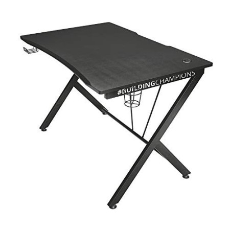 Trust GXT 711 Dominus Scrivania Gaming Ergonomica, con Sistema di Gestione dei Cavi, Supporto per Cuffia, 73.5 X 115 X 76 cm