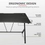 Trust GXT 711 Dominus Scrivania Gaming Ergonomica, con Sistema di Gestione dei Cavi, Supporto per Cuffia, 73.5 X 115 X 76 cm