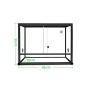 Rettili Planet Kit Terrario in Alluminio per Rettili Colore Nero 45 x 30 x h 30 cm