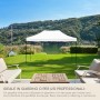Rebecca Mobili Gazebo Richiudibile Bianco Metallo Poliestere con Custodia Campeggio Fiere Feste 3,1 x 4,5 x 3 mt (cod. RE6307)