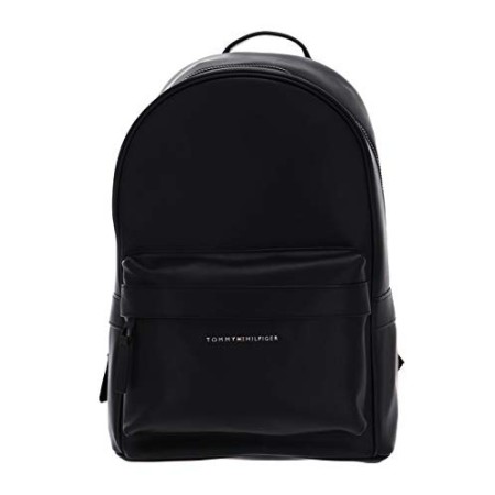 Tommy Hilfiger Elevated PU Backpack, Borse Uomo, Nero, One Size