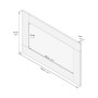 Mobili Fiver, Specchiera Rettangolare Evolution, Bianco Frassino, Nobilitato/Vetro, Made in Italy, Disponibile in Vari Colori