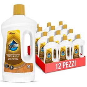 Pronto Legno Pulito, Detergente Pavimenti Parquet, Formato Scorta da 12 Pezzi da 750 ml