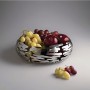 Alessi BM02 B Barknest Cestino Rotondo in Acciaio Colorato con Resina Epossidica, Nero