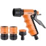 Claber 8551 Set Lance a Pistola con Raccordi, 1/2 Pollici, Nero/Arancione