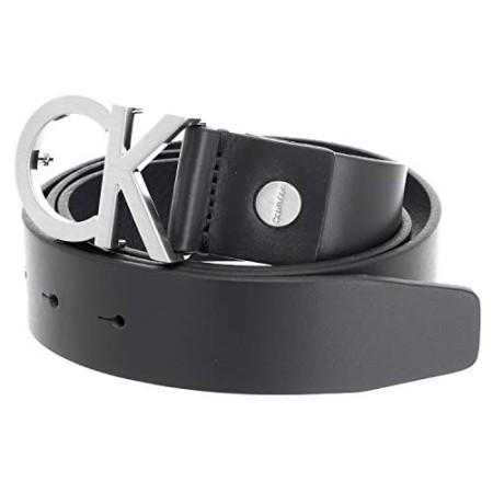 Calvin Klein Jeans CK Adj. Buckle Belt, Cintura Uomo, Nero (001), 90 cm