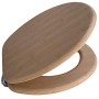 Sedile Wc Copri Water Tavoletta Vaso Universale Bamboo MDF Legno Pesante Cerniere Metallo Bagno