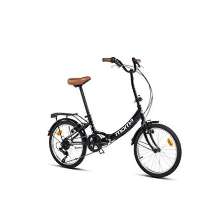 Moma bikes First Class Nera, Bicicletta Pieghevole Unisex Adulto, Nero, Unic Size
