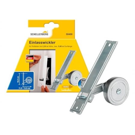 Schellenberg Maxi 50400 - Avvolgitore per tapparella, distanza dei fori 18,5 cm