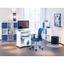 Inter Link Scrivania Porta PC con Ruote Truciolare, 80 x 50 x 75 cm, Bianco