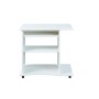 Inter Link Scrivania Porta PC con Ruote Truciolare, 80 x 50 x 75 cm, Bianco