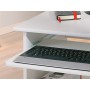 Inter Link Scrivania Porta PC con Ruote Truciolare, 80 x 50 x 75 cm, Bianco