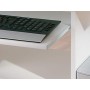 Inter Link Scrivania Porta PC con Ruote Truciolare, 80 x 50 x 75 cm, Bianco