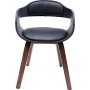 Kare Sedia Con Braccioli Costa Noce, Nero, 70.5 x 51 x 52 cm