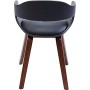 Kare Sedia Con Braccioli Costa Noce, Nero, 70.5 x 51 x 52 cm