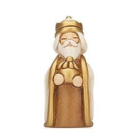 THUN® - Re Magio Baldassarre con Incenso - Versione Bianca - Statuine Presepe Classico - Ceramica - I Classici