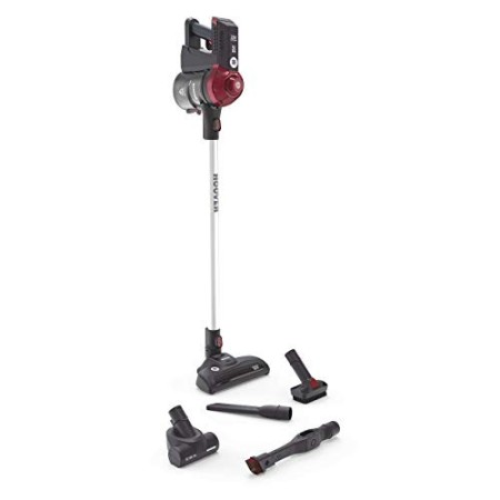 Hoover FD22RP011 Freedom - Scopa Elettrica Senza Filo, Autonomia fino a 25 min, 0,7 Litri, Allergy & Pets, Grigio e Rosso