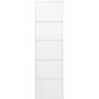 Kare Design 49288-Scarpiera Carusa, in metallo, sottile, piccola, bianco, 5 alette, 170 x 50 x 14 cm, (H/B/T) 170x50x14cm