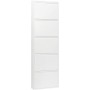 Kare Design 49288-Scarpiera Carusa, in metallo, sottile, piccola, bianco, 5 alette, 170 x 50 x 14 cm, (H/B/T) 170x50x14cm