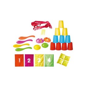 Knorrtoys 56000 - Set Festa per Bambini, Sacchi per Saltare Numerati ed Accessori, 10 Pezzi