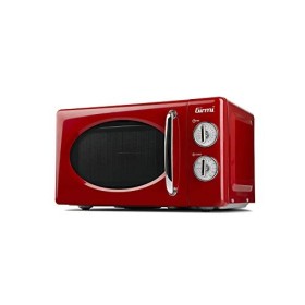 Girmi FM21 Forno Microonde Combinato, Vintage Design, 20 Litri, 700+800W, Rosso