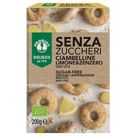 Probios Ciambelline Limone e Zenzero Bio - Senza Zuccheri - Confezione da 6 x 200 g