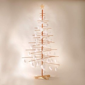 Xmas3 L Albero di Natale in Legno Naturale, 100 x 100 x 190 cm