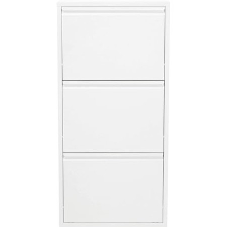 Kare Design Scarpiera a 3 Lembi Carusa, Bianco, 103 x 50 x 14 cm