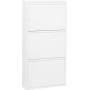 Kare Design Scarpiera a 3 Lembi Carusa, Bianco, 103 x 50 x 14 cm