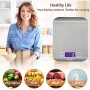 GPISEN Bilancia da Cucina Smart Digitale con Funzione Tare,5kg/11 lbs Professionale Acciaio Inox Alta Precision Bilancia Elettro