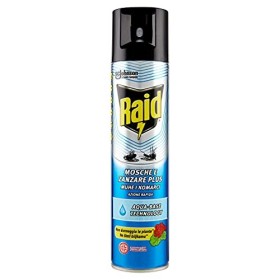 Raid Mosche e Zanzare Plus, Aqua Base Technology, Insetticida Spray, 1 Confezione da 400 ml