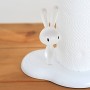 Alessi Bunny & Carrot ASG42 W Portarotolo da Cucina di Design in Resina Termoplastica, Bianco