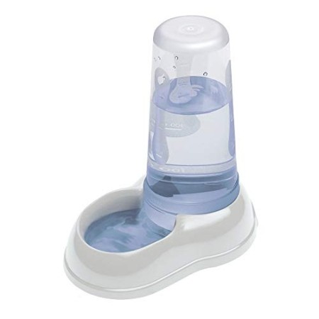 Ferplast Azimut 600 - Distributore Cibo o Acqua Secco o Acqua, 0.6 Litri, Robusta Plastica, Serbatoio Trasparente con Scala Grad