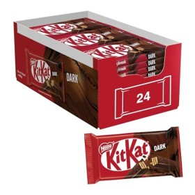 KitKat Dark 70% Wafer Ricoperto di Cioccolato Fondente, Confezione da 24 Snack