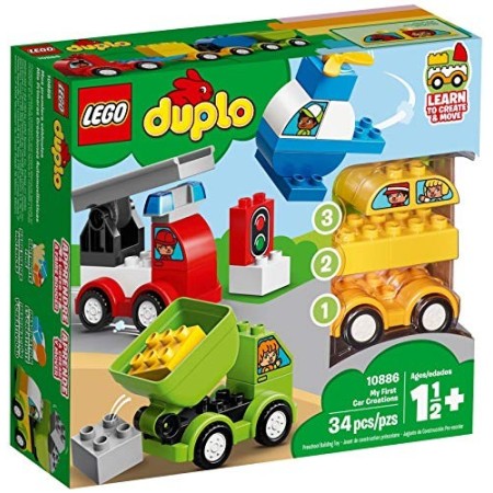 LEGO Duplo My First, i Miei Primi Veicoli Set di Costruzioni per Giocare e Costruire Tanti Veicoli ed Ispirare Tante Storie per 