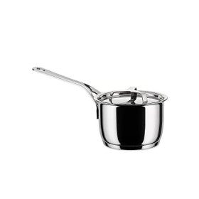 Alessi AJM105/14 Pots&Pans Casseruola a Manico Lungo in Acciaio Inossidabile 18/10 Lucido, 14 cm