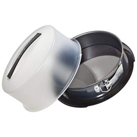Zenker Deluxe Tortiera apribile con Piatto smaltato Super Resistente ai Graffi, Acciaio, Nero