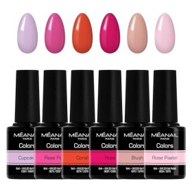Smalto Semipermanente per Unghie • Cofanetto Rose 6 Colori Gel UV LED • Kit per Manicure Semipermanente con 6 Smalti Nail Po