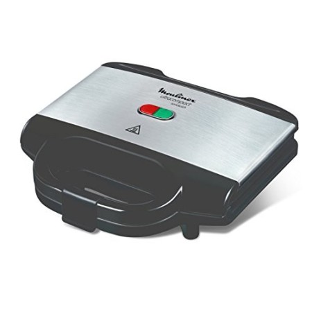 Moulinex SM156D Ultracompact Metal Sandwich Maker, Piastre con Rivestimento Antiaderente