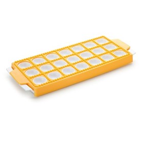 Tescoma Delicia 630878 Stampo per Raviolini Tondi, Plastica, 21 Pezzi, 1 Pezzo, Giallo